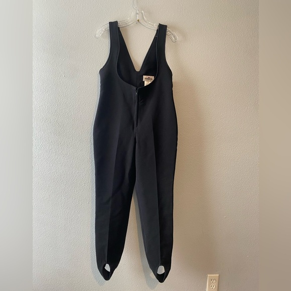 Vintage Obermeyer Size 8 One Piece Ski Stirrup Jumpsuit Bib Style Black Snow - Picture 4 of 6